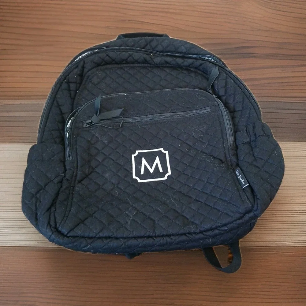 Vera Bradley Campus Backpack‎ Monogram M Black